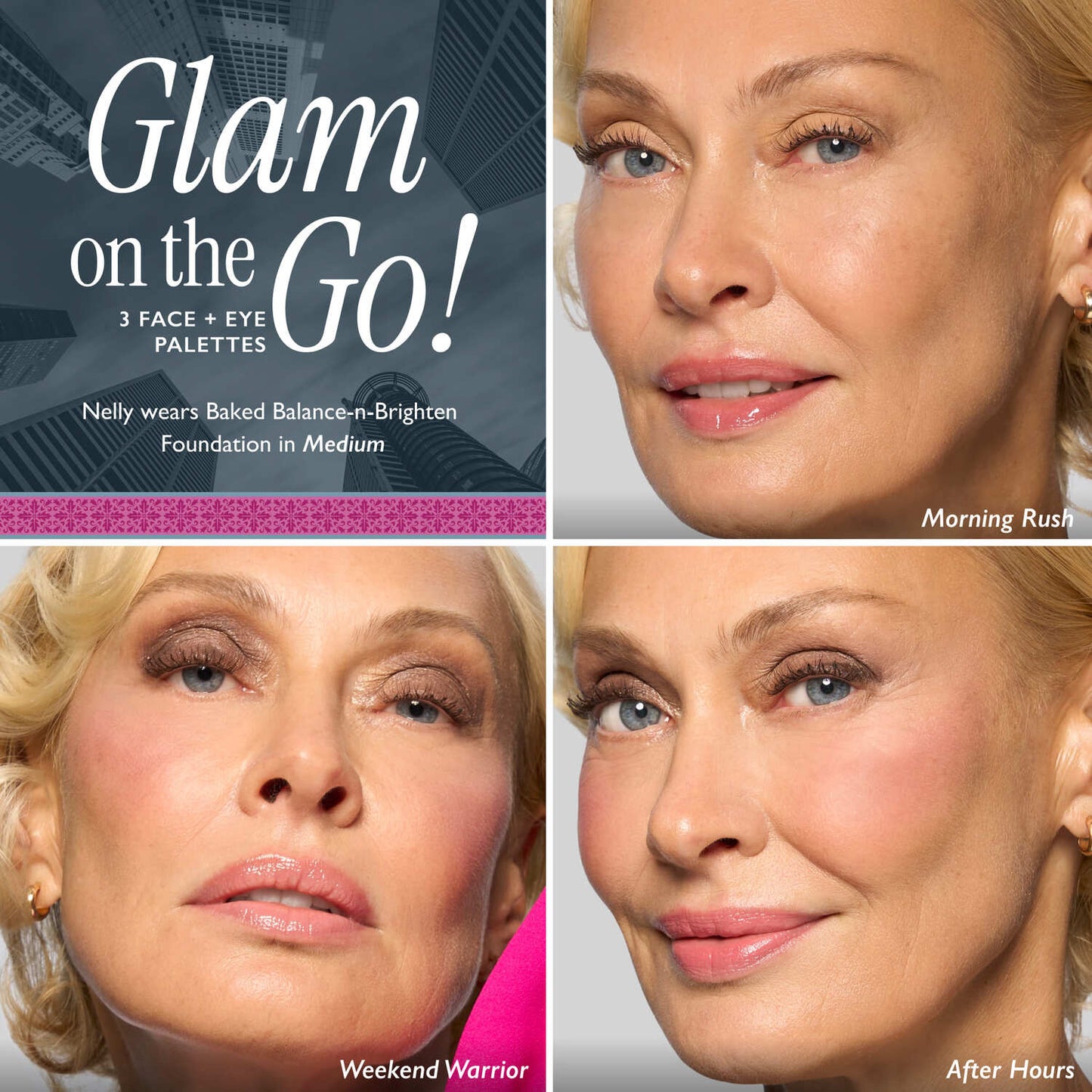 Glam on the Go Face + Eye Palettes (3PC)