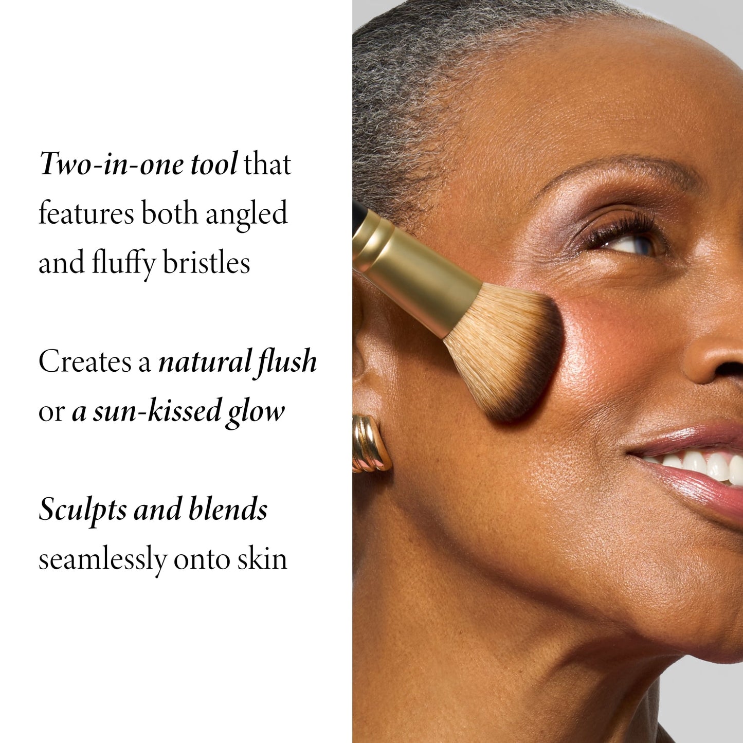 Dual-Ended Blush + Bronzer Brush